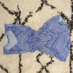 Tori Richard Honolulu Blue Tribal Sleeveless Dress Small